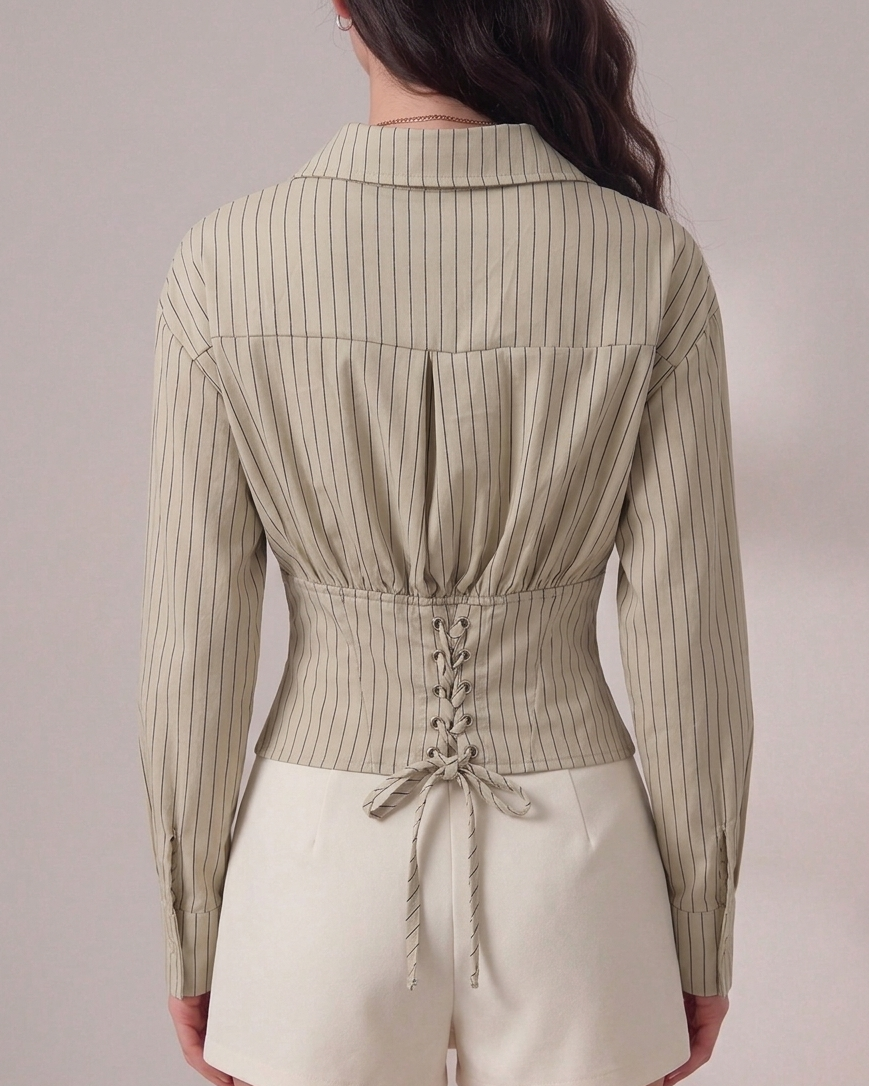 Corset waist shirt