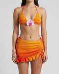 Crochet bikini skirt set
