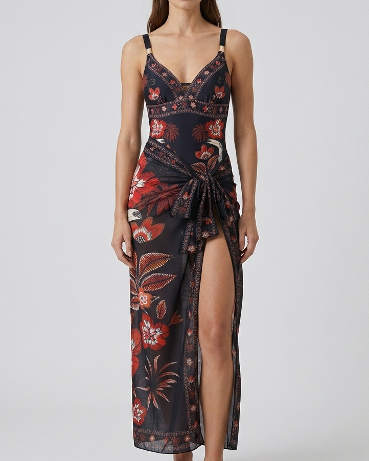 floral print monokini