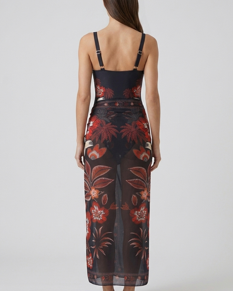 floral print monokini