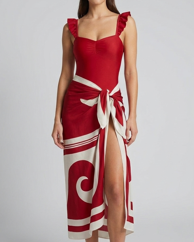 Plain monokini set
