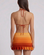 Crochet bikini skirt set