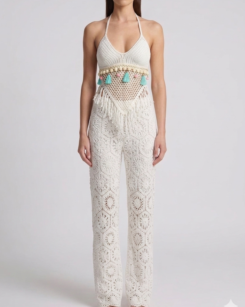 Beaded Crochet Co-ord Set