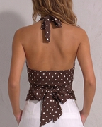 polka bow halter