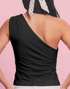 one shoulder accessory top