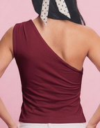 one shoulder accessory top