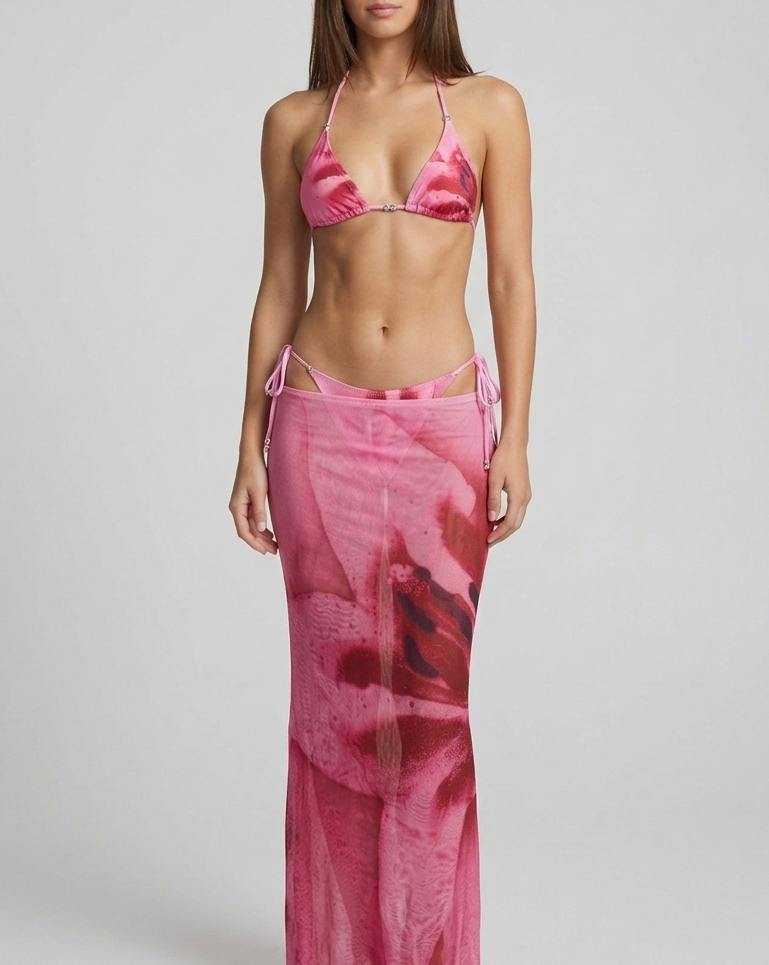 Pink lily bikini