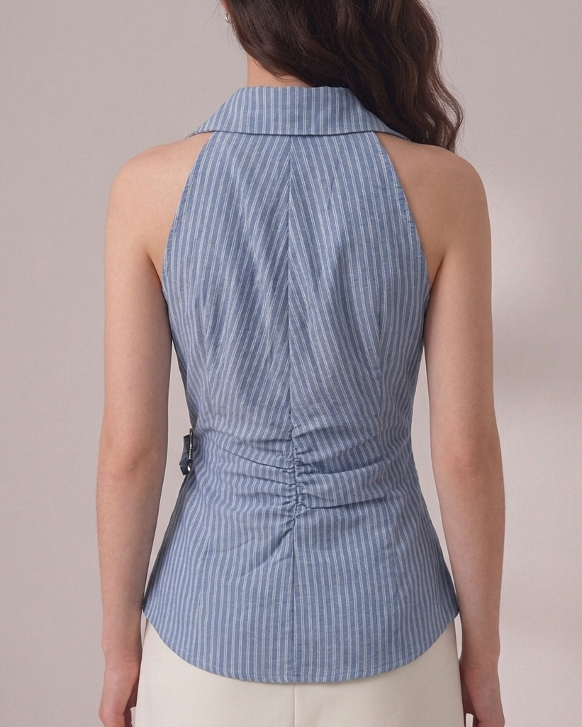 Sunday Stripe Wrap Top