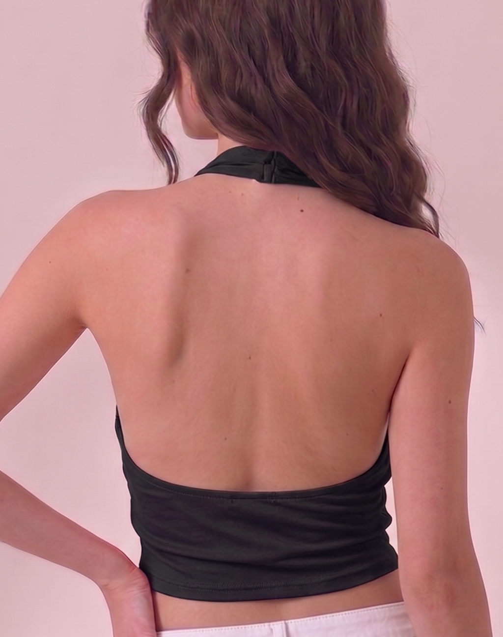 Drape Halter Top with ring