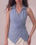 Sunday Stripe Wrap Top