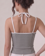 striped tie back cami