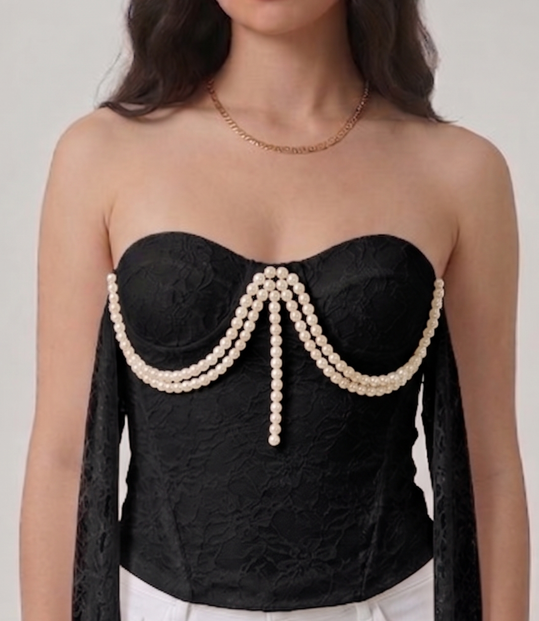 pearl tube top