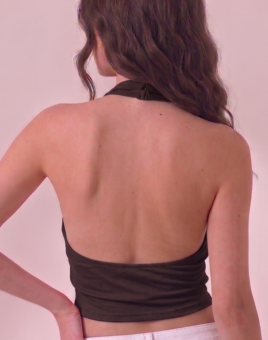 Drape Halter Top with ring