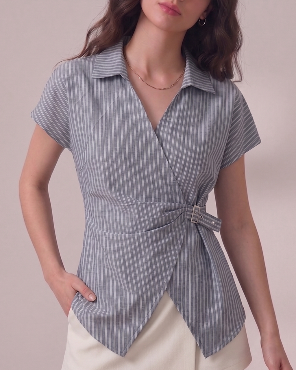Stripe Buckle shirt