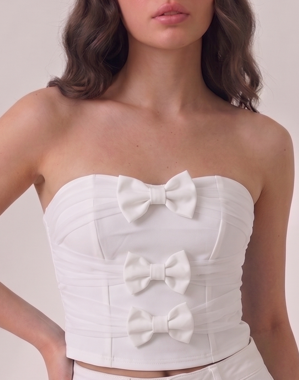 bow ribbon tube top