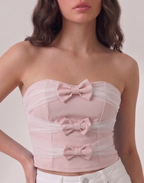 bow ribbon tube top