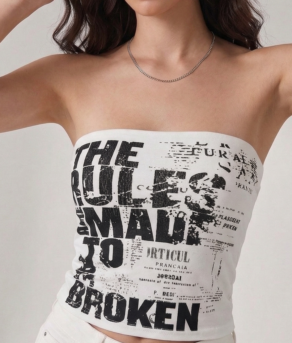 broken rules tube top