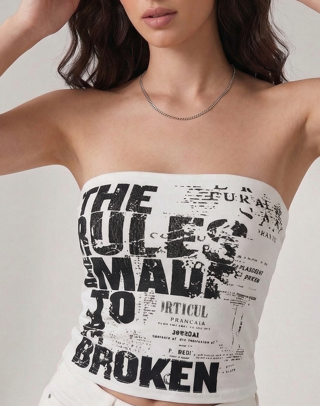 broken rules tube top