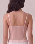 sheer ruffle corset