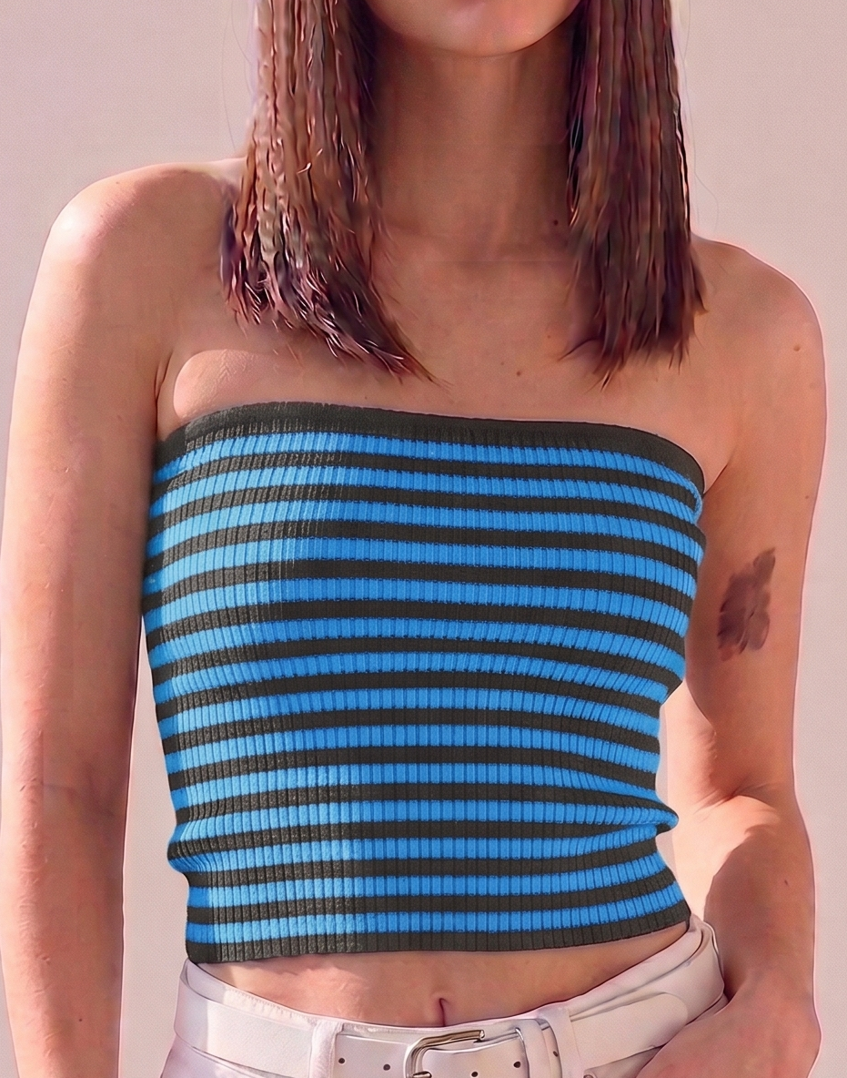 striped ribbed tube