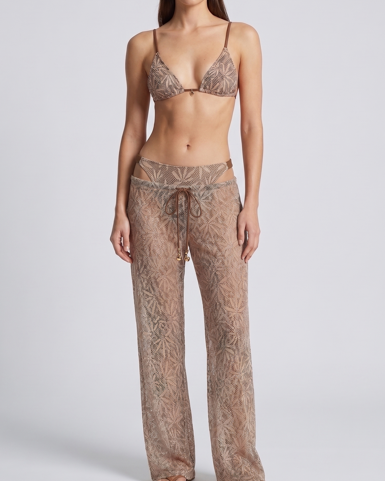 Palm bikini pant set