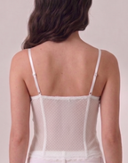 sheer ruffle corset