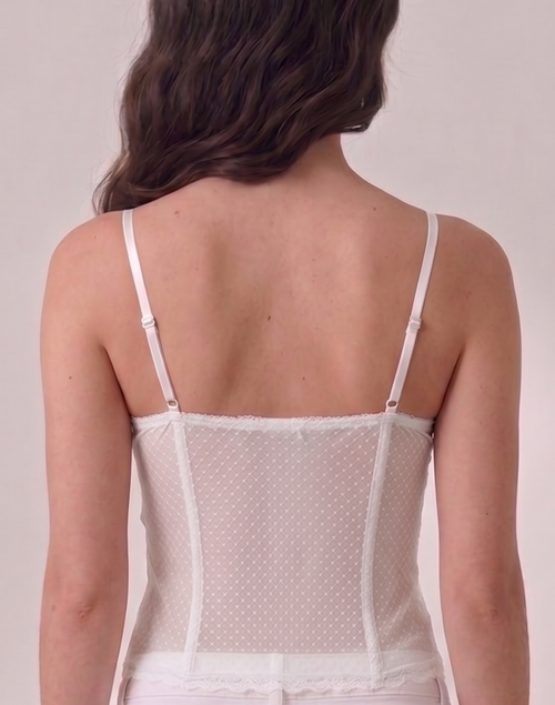 sheer ruffle corset