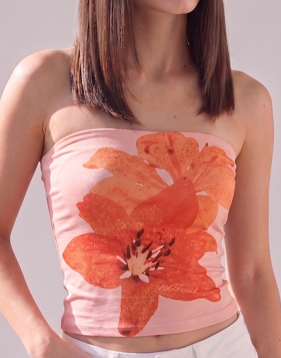 floral tube top