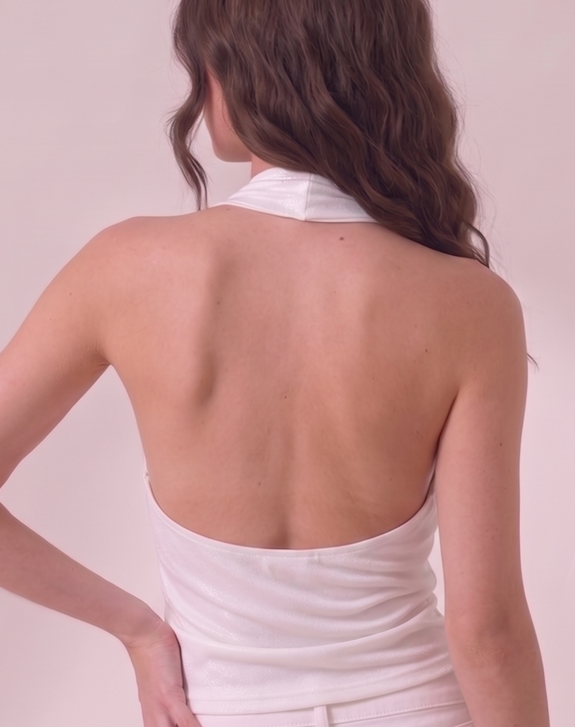 Drape Halter Top with ring