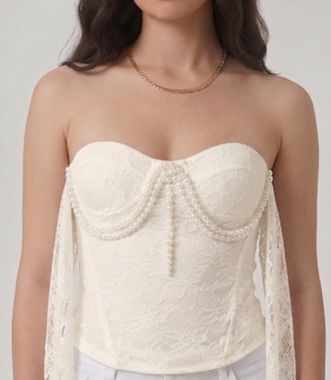 pearl tube top