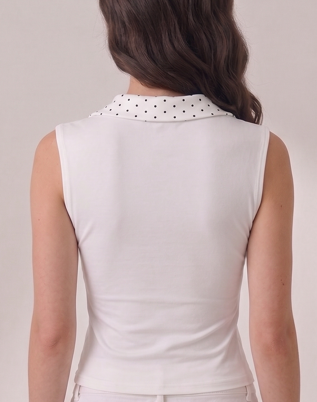 polka dot tie top